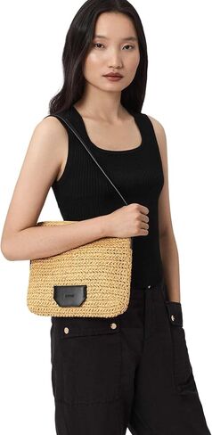 AllSaints Asha Paper Mini Bag W671XD Natural One Size in Saudi Arabia