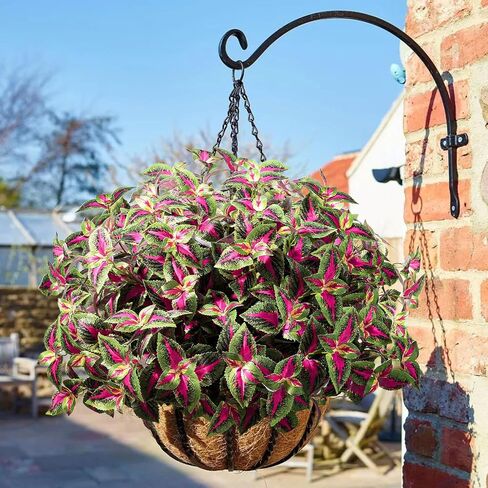 Artificial Plants Outdoor, 5 Bundles Faux Coleus Plants UV Resistant Fake Silk Greenery Leaves with Stems for Outside Front Porch Patio Garden Planter Decoration (Red) in Saudi Arabia