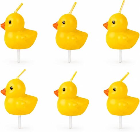 Yellow Duck Birthday Candles, Cute Animal Cake and Cupcake Decorations, Party Supplies 3 Pack in Saudi Arabia