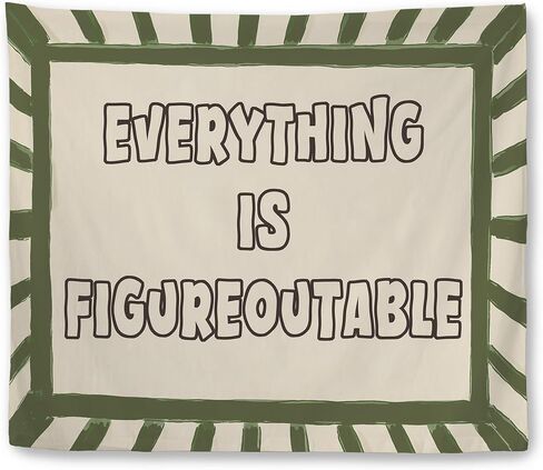 KSDUT Inspirational Wall Tapestry, Everything Is Figureoutable Motivational Tapestry Wall Hanging for Bedroom, Positive Affirmations Hanging Decor for Home Living Room Office, 50x60 Inch in Saudi Arabia