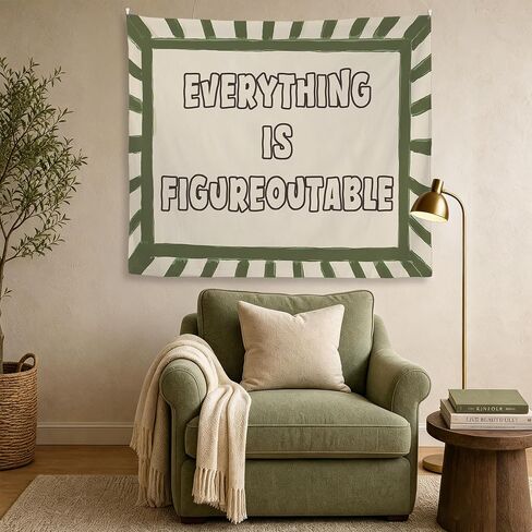 KSDUT Inspirational Wall Tapestry, Everything Is Figureoutable Motivational Tapestry Wall Hanging for Bedroom, Positive Affirmations Hanging Decor for Home Living Room Office, 50x60 Inch in Saudi Arabia