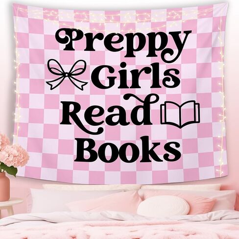 MNASAIOO Checkered Blue Reading Classroom Wall Tapestry Hanging, Cool Kids Read Books Banner Tapestries, Nursery Reader Wall Decor for Boys Book Lovers School Library Reading Nook Corner Dorm 50x60in in Kuwait