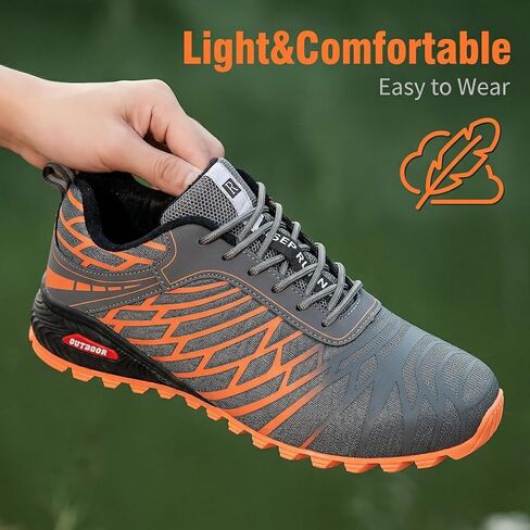 MAIZUN Men's Trail Running Shoes Mens Breathable Non-Slip Hiking Shoes in Saudi Arabia