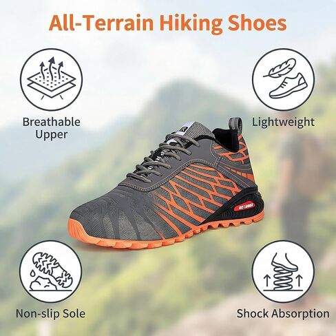 MAIZUN Men's Trail Running Shoes Mens Breathable Non-Slip Hiking Shoes in Saudi Arabia