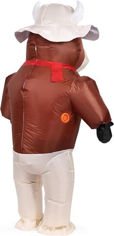 Muscle Bison Inflatable Costume Buffalo Blow Up Suit Cow Costume Adults Suitable for Halloween Christmas Party in Kuwait