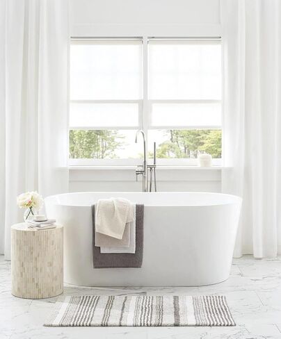 Pine Cone Hill Ridge Cordless Roller White Shade, 30" W x 72" L, White Solid Pattern in Saudi Arabia