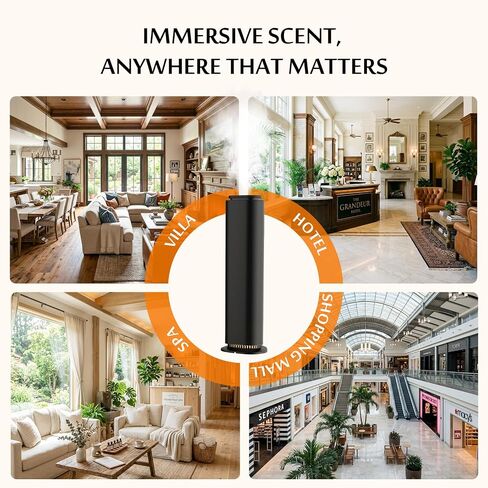 Waterless Essential Oil Diffuser, 9000 Sq Ft Large Coverage Scent Diffuser with Bluetooth App Control,1000ml Smart Aromatherapy Diffuser for Home, Hotel Collection, Alloy Body with 9-Color Light in Saudi Arabia
