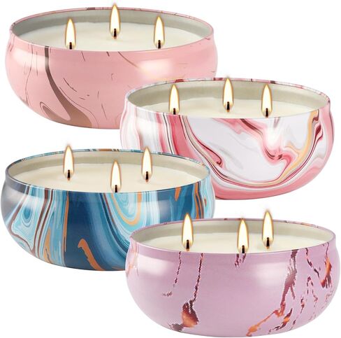 12-Pack 3.5oz Scented Candles Gift Set - Natural Soy Wax, Cotton Wick Aromatherapy Candles, Six Different Fragrances for Home Decor & Perfect Summer Gifts. in Saudi Arabia