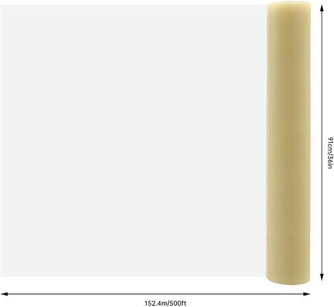 36" * 500" Floor Protection Film, Waterproof Plastic Covering for Stairs, Self-Adhesive Carpet Protector Film, Clear Floor Covering for Stair Painting Walls in Kuwait