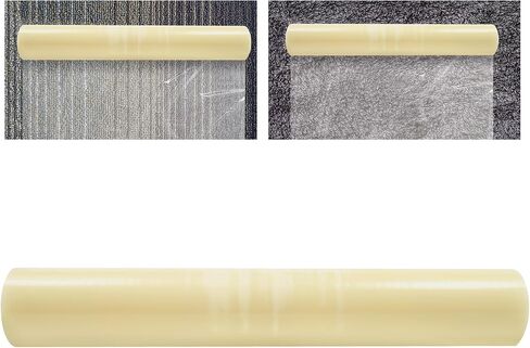 36" * 500" Floor Protection Film, Waterproof Plastic Covering for Stairs, Self-Adhesive Carpet Protector Film, Clear Floor Covering for Stair Painting Walls in Kuwait