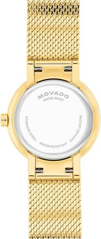 ساعة كوارتز نسائية من Movado Museum Velura – هيكل دائري من الماس 25 ملم، سوار – تصميم كلاسيكي حديث – هدية لها in Kuwait