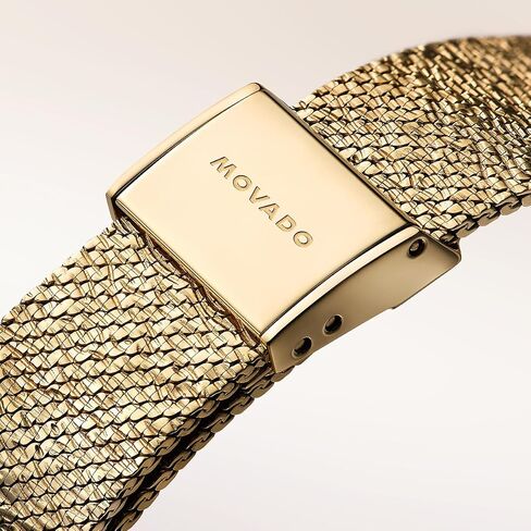 ساعة كوارتز نسائية من Movado Museum Velura – هيكل دائري من الماس 25 ملم، سوار – تصميم كلاسيكي حديث – هدية لها in Kuwait