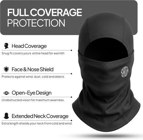Balaclava Ski Mask for Men – Fleece Lined Full Face Mask, Windproof Neck Gaiter for Men, Motorcycle Balaclava, Face Mask for Work, Winter Head Cover for Skiing, Cycling & Outdoor Sports in Saudi Arabia