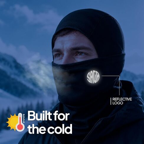 Balaclava Ski Mask for Men – Fleece Lined Full Face Mask, Windproof Neck Gaiter for Men, Motorcycle Balaclava, Face Mask for Work, Winter Head Cover for Skiing, Cycling & Outdoor Sports in Saudi Arabia