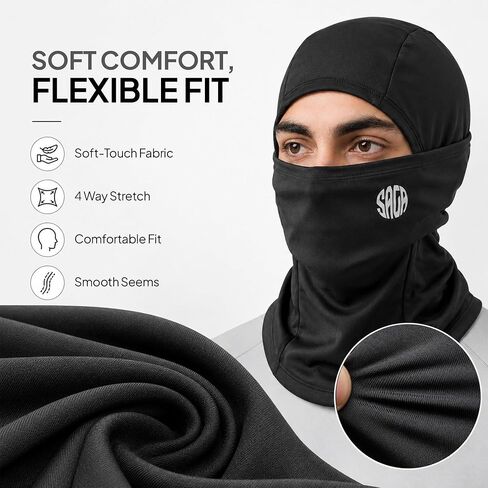 Balaclava Ski Mask for Men – Fleece Lined Full Face Mask, Windproof Neck Gaiter for Men, Motorcycle Balaclava, Face Mask for Work, Winter Head Cover for Skiing, Cycling & Outdoor Sports in Saudi Arabia