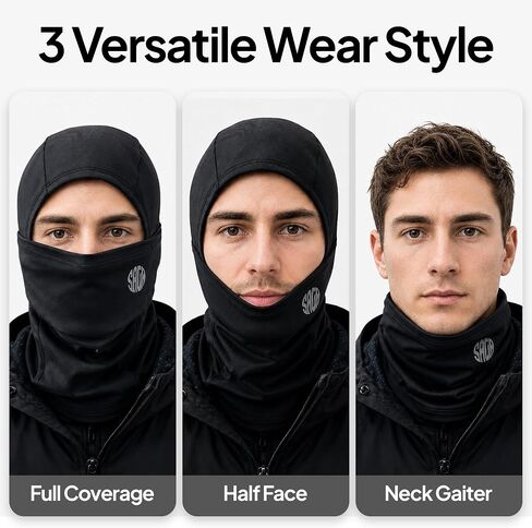 Balaclava Ski Mask for Men – Fleece Lined Full Face Mask, Windproof Neck Gaiter for Men, Motorcycle Balaclava, Face Mask for Work, Winter Head Cover for Skiing, Cycling & Outdoor Sports in Saudi Arabia