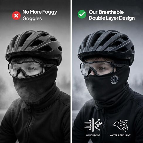 Balaclava Ski Mask for Men – Fleece Lined Full Face Mask, Windproof Neck Gaiter for Men, Motorcycle Balaclava, Face Mask for Work, Winter Head Cover for Skiing, Cycling & Outdoor Sports in Saudi Arabia