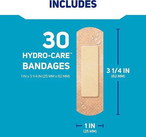 Care Science Hydrocolloid Gel Pad Bandages with Smart-Flex, 1 in x 3 1/4 in 30 ct | for First Aid and Wound Care in Kuwait