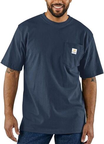 PRIVIMIX Mens Work Loose Fit Pocket T-Shirts Heavyweight Short Sleeve Tee Shirts 100 Cotton Moisture Wicking Shirts in Saudi Arabia
