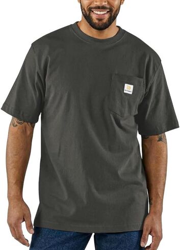 PRIVIMIX Mens Work Loose Fit Pocket T-Shirts Heavyweight Short Sleeve Tee Shirts 100 Cotton Moisture Wicking Shirts in Saudi Arabia