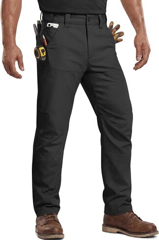 FREE SOLDIER Stretchy Mens Work Pants Waterproof Cargo Relaxed Fit Utility Pants in Kuwait