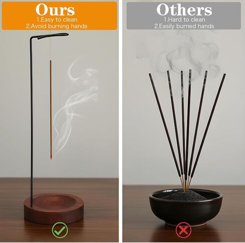 Gjinxi Incense Holder for Sticks, Anti-Ash Flying Incense Burner Incense Stick Holder for Yoga Spa Meditation Home Decor in Kuwait