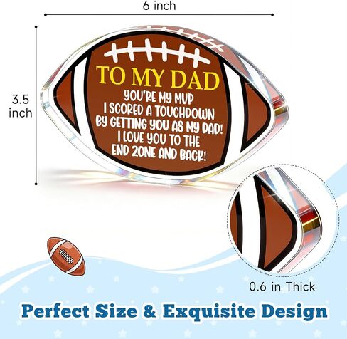 Football Gift for Dad,Fathers Day Birthday Gift for Dad | Fathers Day Birthday Gift,Step First Time Bonus New Daddy Father in Law Papa, Sports Fans, Football Accessories in Saudi Arabia