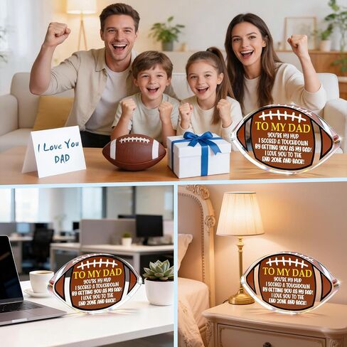 Football Gift for Dad,Fathers Day Birthday Gift for Dad | Fathers Day Birthday Gift,Step First Time Bonus New Daddy Father in Law Papa, Sports Fans, Football Accessories in Saudi Arabia