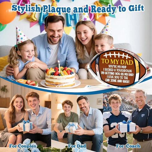 Football Gift for Dad,Fathers Day Birthday Gift for Dad | Fathers Day Birthday Gift,Step First Time Bonus New Daddy Father in Law Papa, Sports Fans, Football Accessories in Saudi Arabia