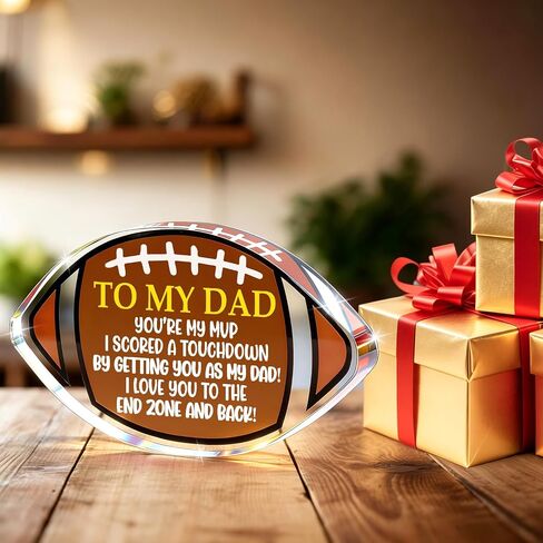 Football Gift for Dad,Fathers Day Birthday Gift for Dad | Fathers Day Birthday Gift,Step First Time Bonus New Daddy Father in Law Papa, Sports Fans, Football Accessories in Saudi Arabia