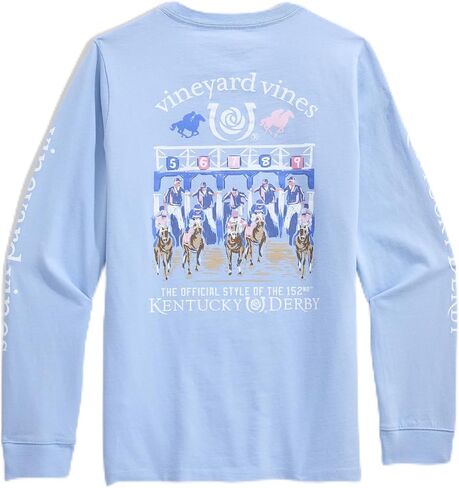 تي شيرت Vineyard Vines للأولاد من Kentucky Derby بأكمام طويلة وجيب بدون جيب in Kuwait
