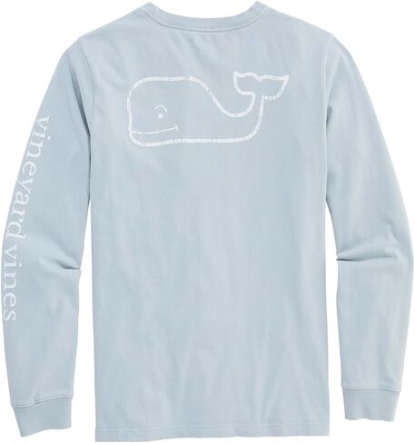 تي شيرت Vineyard Vines للأولاد مصبوغ بالملابس بأكمام طويلة وجيب على شكل حوت عتيق in Kuwait