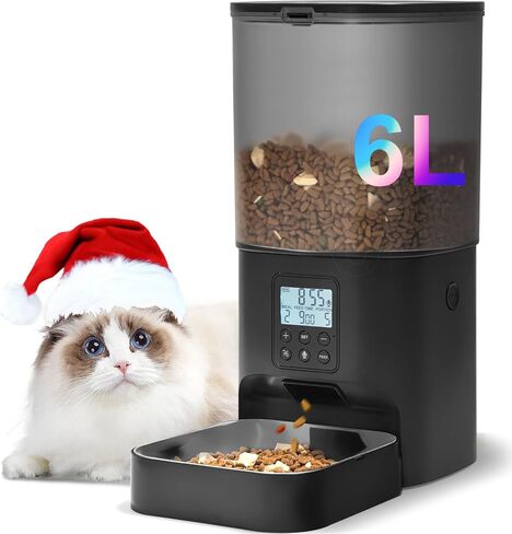 4L Cat Food Dispenser with 10s Voice Recorder, Pet Feeder up to 8 Meals per Day, Automatic Cat Feeder Timed with Dry Food Sealed Ring in Saudi Arabia