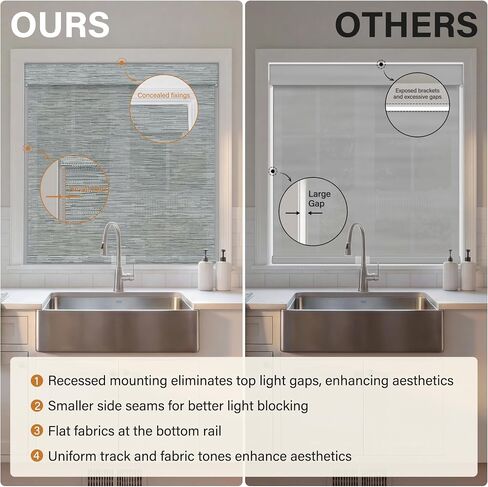 No Drill Blinds for Indoor Windows, Light Filtering Roller Shades,3% Openness Solar Screen Semi Sheer Roller Blinds UV Protection for Office and Home,Easy to Install.46 W x 36" H,Gray in Saudi Arabia