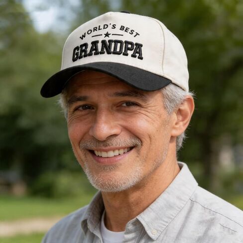 Grandpa Trucker Hat, Promoted to Grandpa 2026,Embroidered Adjustable Cotton Grandfather Baseball Cap Black in Saudi Arabia