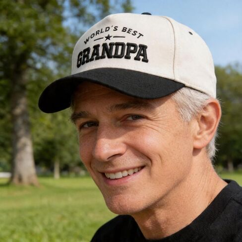 Grandpa Trucker Hat, Promoted to Grandpa 2026,Embroidered Adjustable Cotton Grandfather Baseball Cap Black in Saudi Arabia