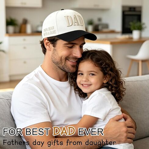 Fathers Day Dad Gifts from Daughter,Dad Hat for Men Husband Boyfriend Embroidered Girl Daddy Gifts from Wife Son in Saudi Arabia