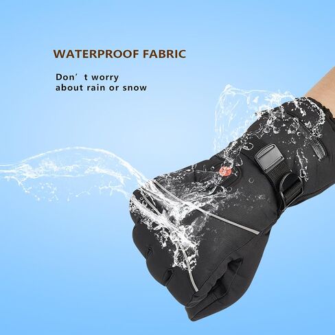 Heated Gloves Hand Warmer for Men Women, 3 Levels Waterproof Touchscreen Rechargeable Electric Gloves for Cold Storage Freezer Skiing Motorcycle Hunting Cycling Hiking Fishing Work in Saudi Arabia