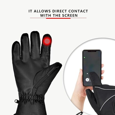 Heated Gloves Hand Warmer for Men Women, 3 Levels Waterproof Touchscreen Rechargeable Electric Gloves for Cold Storage Freezer Skiing Motorcycle Hunting Cycling Hiking Fishing Work in Saudi Arabia