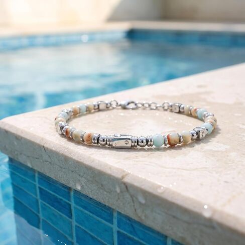 Women's Adjustable Beaded Bracelets, Boho Stackable Natural Stone Bracelet Set, Non-Tarnish Gift in Kuwait