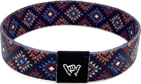 Hang Loose Bands - Southwestern Bracelet for Men, Women & Teens - Comfy Tribal Print and Boho - Western Style Reversible Wristband - Crossroads | Extra Small: 5.5" length (for petites & kids) in Saudi Arabia