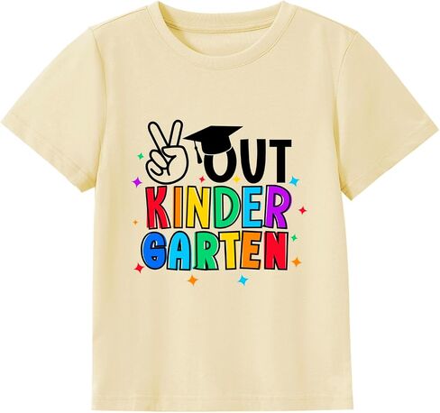 Kindergarten Graduation Shirt for Girls Boys Peace Out Kindergarten Tee Kids Last Day of School Outfit 4-8 Years in Saudi Arabia