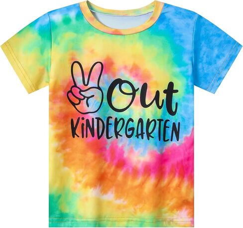 Kindergarten Graduation Shirt for Girls Boys Peace Out Kindergarten Tee Kids Last Day of School Outfit 4-8 Years in Saudi Arabia