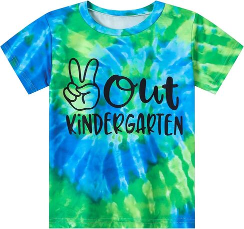 Kindergarten Graduation Shirt for Girls Boys Peace Out Kindergarten Tee Kids Last Day of School Outfit 4-8 Years in Saudi Arabia
