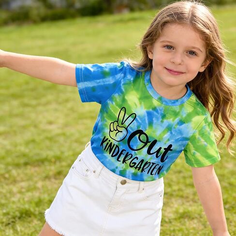 Kindergarten Graduation Shirt for Girls Boys Peace Out Kindergarten Tee Kids Last Day of School Outfit 4-8 Years in Saudi Arabia