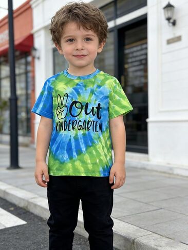 Kindergarten Graduation Shirt for Girls Boys Peace Out Kindergarten Tee Kids Last Day of School Outfit 4-8 Years in Saudi Arabia