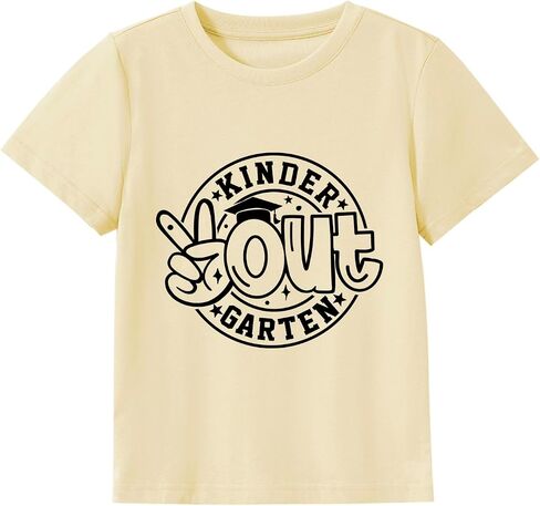 Kindergarten Graduation Shirt for Girls Boys Peace Out Kindergarten Tee Kids Last Day of School Outfit 4-8 Years in Saudi Arabia