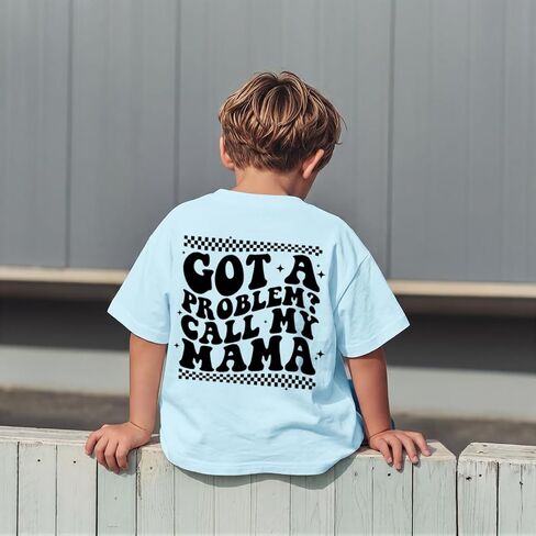 Boy's Funny Sayings Shirts Mamas Boy Graphic Tees Slogan Humor Skeleton Hands T-Shirts Kids Casual Short Sleeve Tops in Saudi Arabia