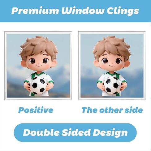 2026 USA Soccer Window Clings Stickers for Kids - 8 Sheets Reusable No Glue Static Clings for 2026 Viewing Party, Perfect for Glass Windows, Soccer Decor for USA 2026, Kids Love It! in Saudi Arabia