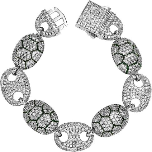 Solid Gold over S925 Sterling Silver Tortoise Motif Moissanite Bracelet, Enamel Detailing with Durable Finish, Unique Men's Fashion Piece in Saudi Arabia